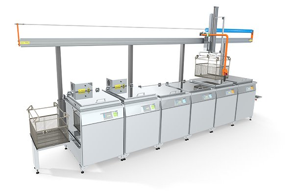 多阶自动生产线超声波清洗机